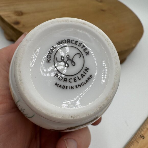 Vintage Royal Worcester Double Egg Coddler w/ Birds - Picture 6 of 13